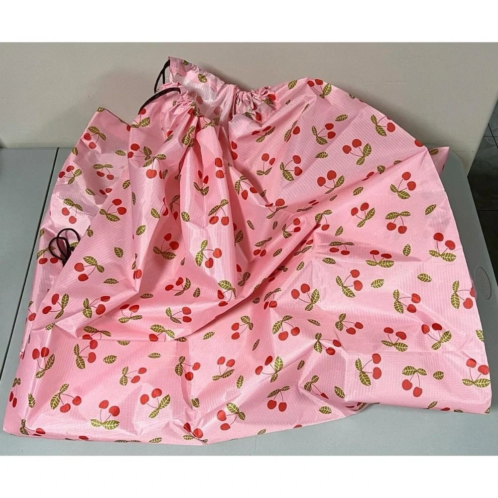 Pink Pastel Cherry Cherries Drawstring Laundry Bag Pouch Sack Size XL 🍒✨ #bag